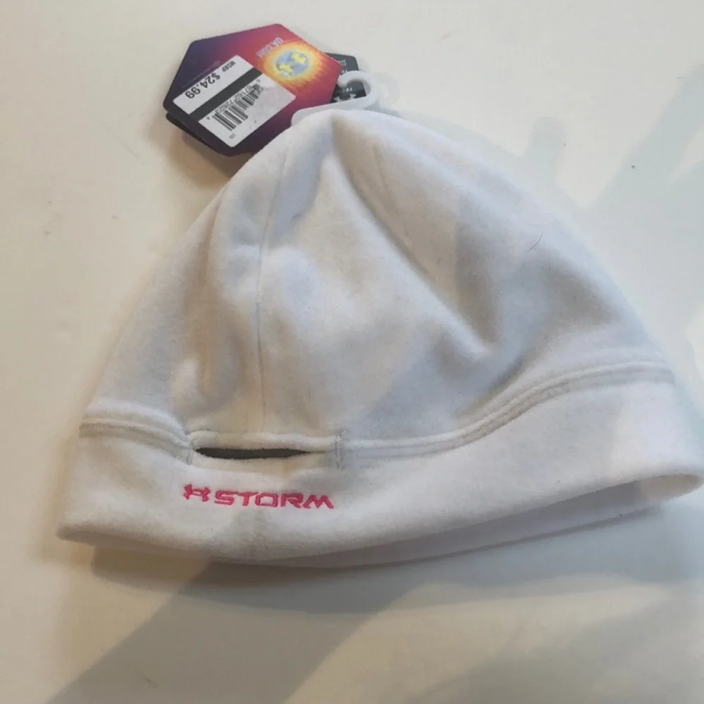 Under Armour Storm White Pink Infrared Hat NEW
